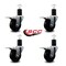 Service Caster 3.5'' Hard Rubber Swivel 1-3/4'' Expanding Stem Caster Set Total Lock Brake, 4PK SCC-EXTTL20S3514-HRS-134-4 - alternate 3